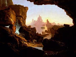 The Subsiding of the Waters of the Deluge, 1829 von Thomas Cole | Leinwand Kunstdruck