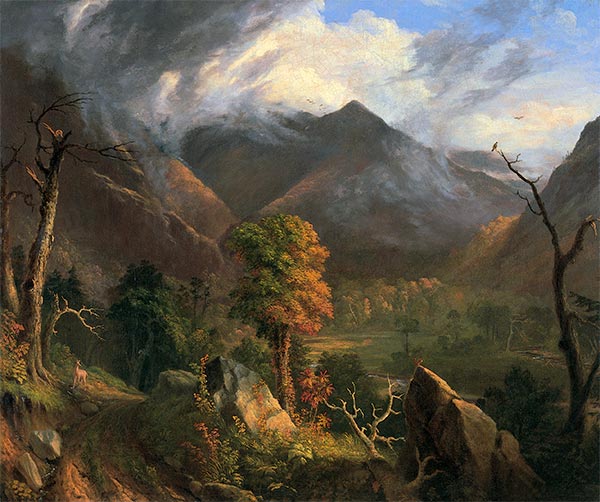Frieden bei Sonnenuntergang (Abend in den Weißen Bergen), c.1827 | Thomas Cole