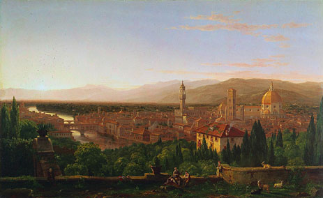 View of Florence, 1837 | Thomas Cole | Giclée Leinwand Kunstdruck