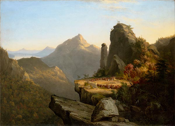 Scene from'The Last of the Mohicans', Cora Kneeling at the Feet of Tamenund, 1827 | Thomas Cole | Giclée Canvas Print