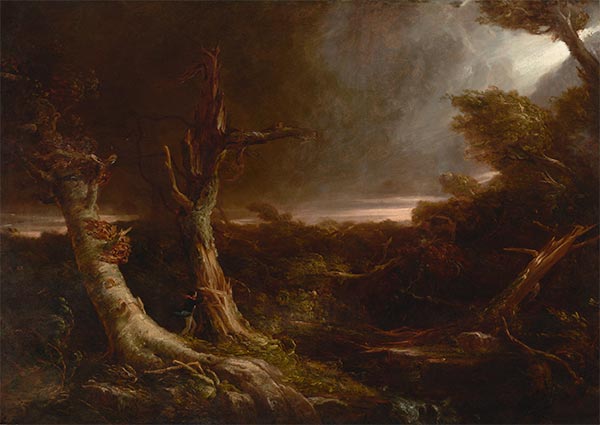 Tornado in einem amerikanischen Wald, 1831 | Thomas Cole