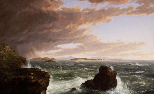 Blick über die Frenchman's Bay von Mt. Desert Island, nach einer Sturmböe, 1845 | Thomas Cole | Giclée Leinwand Kunstdruck