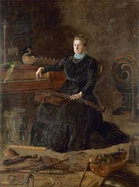 Antiquated Music (Portrait of Sarah Sagehorn Frishmuth), 1900 von Thomas Eakins | Leinwand Kunstdruck