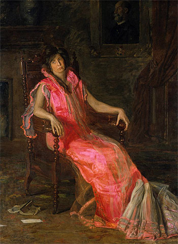 The Actress (Portrait of Suzanne Santje), 1903 | Thomas Eakins | Giclée Leinwand Kunstdruck