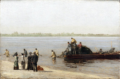 Shad Fishing at Gloucester on the Delaware River, 1881 | Thomas Eakins | Giclée Leinwand Kunstdruck
