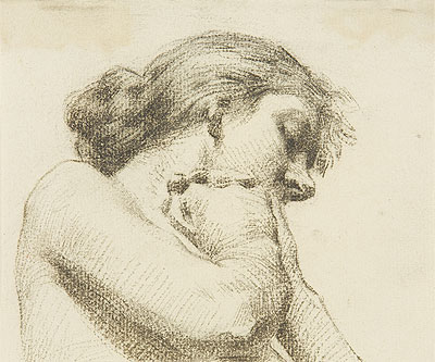 Thomas Eakins | Head and Shoulders of a Woman with Clasped Hands, undated | Giclée Paper Print