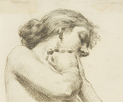 Head and Shoulders of a Woman with Clasped Hands, n.d. | Thomas Eakins
