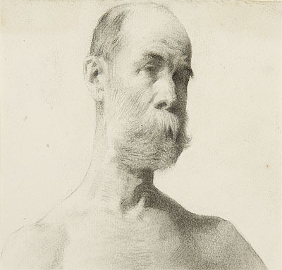 Head and Shoulders of a Bearded Man, undated | Thomas Eakins | Giclée Paper Print
