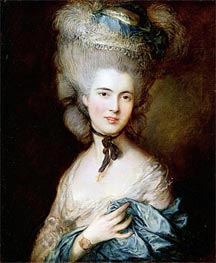 A Woman in Blue (Portrait of the Duchess of Beaufort), c.1775/80 by Gainsborough | Canvas Print