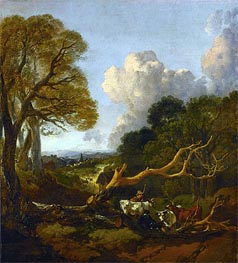 The Fallen Tree | Gainsborough | Painting Reproduction