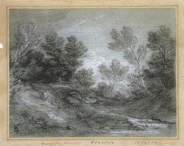 A Woodland Stream, n.d. by Gainsborough | Paper Art Print