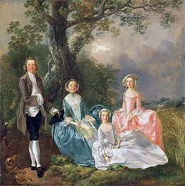 Mr and Mrs John Gravenor and their Daughters, Elizabeth and Ann, n.d. von Gainsborough | Leinwand Kunstdruck