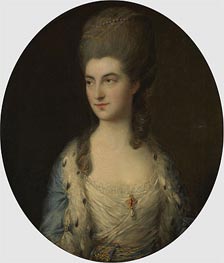 Portrait of a Young Woman (Miss Sparrow) | Gainsborough | Gemälde Reproduktion