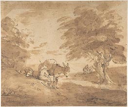 A Rest by the Way, c.1780 by Gainsborough | Paper Art Print