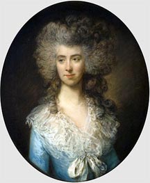 Portrait of a Lady in a Blue Dress | Gainsborough | Painting Reproduction
