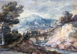 Landscape with Cattle Crossing a Bridge | Gainsborough | Painting Reproduction