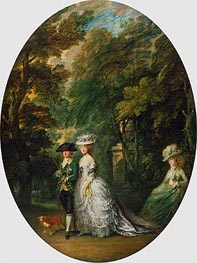 Henry, Duke of Cumberland, with Anne, Duchess of Cumberland, and Lady Elizabeth Luttrell, c.1785/88 von Gainsborough | Leinwand Kunstdruck