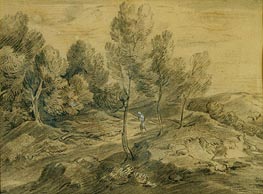 A Figure in a Landscape | Gainsborough | Painting Reproduction