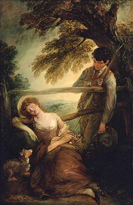 Haymaker and Sleeping Girl (Mushroom Girl), 1789 | Gainsborough | Giclée Leinwand Kunstdruck
