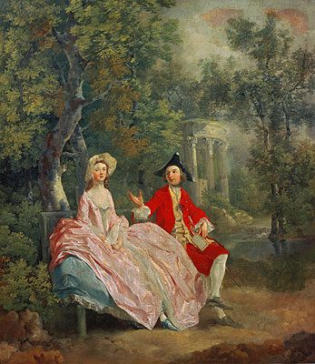 Conversation in a Park (Portrait of the Artist and his Wife, Margaret Burr), 1746 | Gainsborough | Giclée Canvas Print