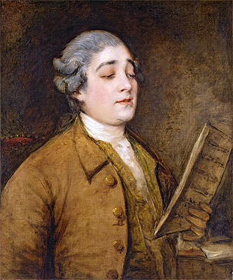 Portrait of Giusto Ferdinando Tenducci, Castrato Singer and Composer, c.1773/75 | Gainsborough | Giclée Leinwand Kunstdruck