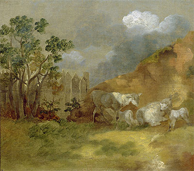 Landscape with Sheep, c.1744 | Gainsborough | Giclée Leinwand Kunstdruck