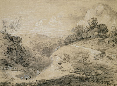 A Hilly Landscape with Shepherd and Sheep, n.d. | Gainsborough