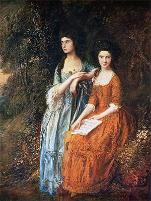Elizabeth and Mary Linley, c.1772 | Gainsborough | Giclée Leinwand Kunstdruck