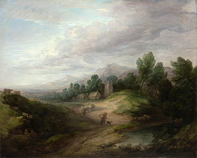 Wooded Upland Landscape, c.1783 | Gainsborough | Giclée Leinwand Kunstdruck
