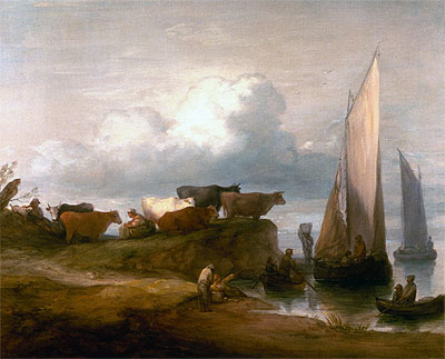 A Coastal Landscape, c.1782/84 | Gainsborough | Giclée Leinwand Kunstdruck