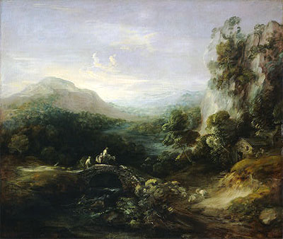 Mountain Landscape with Bridge, c.1783/84 | Gainsborough