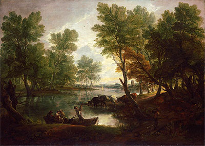 View near King's Bromley, on Trent, Staffordshire, c.1768/70 | Gainsborough | Giclée Leinwand Kunstdruck