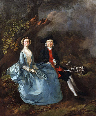Portrait of Sarah Kirby and John Joshua Kirby, c.1751/52 | Gainsborough | Giclée Leinwand Kunstdruck