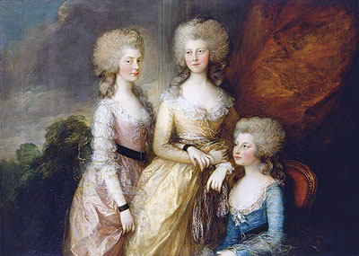 The Three Eldest Princesses: Charlotte, Princess Royal, Augusta and Elizabeth, 1784 | Gainsborough | Giclée Leinwand Kunstdruck