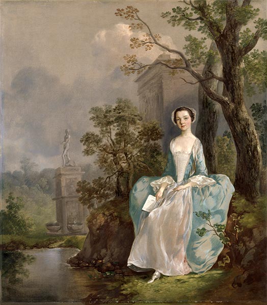 Girl with a Book Seated in a Park, c.1750 | Gainsborough | Giclée Canvas Print