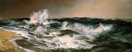 The Much Resounding Sea, 1884 von Thomas Moran | Leinwand Kunstdruck