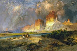 Cliffs of the Upper Colorado River, Wyoming Territory | Thomas Moran | Gemälde Reproduktion