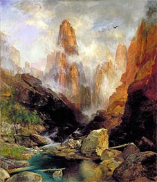Mist in Kanab Canyon, Utah | Thomas Moran | Painting Reproduction
