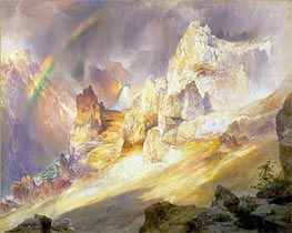 Rainbow over the Grand Canyon of the Yellowstone, 1900 von Thomas Moran | Leinwand Kunstdruck