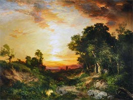 Sonnenuntergang, Amagansett | Thomas Moran | Gemälde Reproduktion