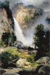 Kaskadenwasserfälle, Yosemite, 1905 von Thomas Moran | Leinwand Kunstdruck