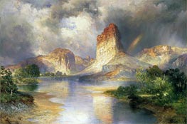 Cliffs of Green River, Wyoming, c.1909/10 von Thomas Moran | Leinwand Kunstdruck