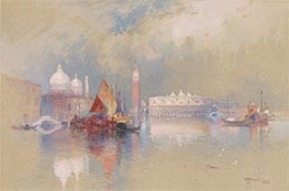 Blick auf Venedig, 1888 von Thomas Moran | Papier-Kunstdruck