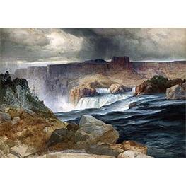 Shoshone-Fälle, Snake River, Idaho - Thomas Moran