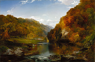 Autumn on the Wissahickon, 1864 | Thomas Moran | Giclée Leinwand Kunstdruck