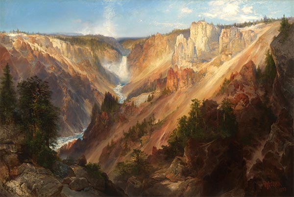 The Grand Canyon of the Yellowstone, c.1893/01 | Thomas Moran | Giclée Canvas Print