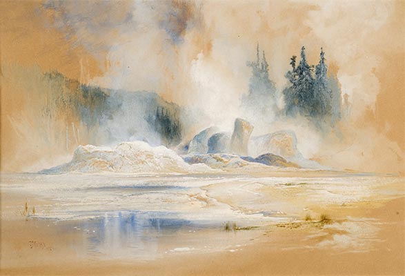 The Grotto Geyser, Firehole Basin, 1872 | Thomas Moran | Giclée Papier-Kunstdruck