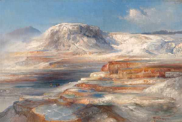 Große heiße Quellen Yellowstone Park, 1893 | Thomas Moran | Giclée Leinwand Kunstdruck