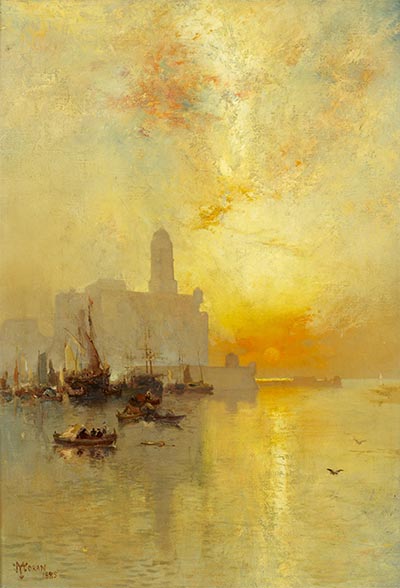 Venetian Seaport, Vera Cruz, 1885 | Thomas Moran | Giclée Canvas Print