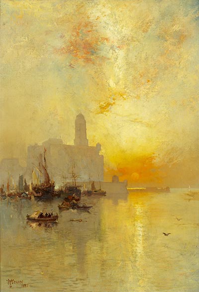 Venetian Seaport, Vera Cruz, 1885 | Thomas Moran